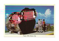 Spruce Log Collaged Vintage Postcard