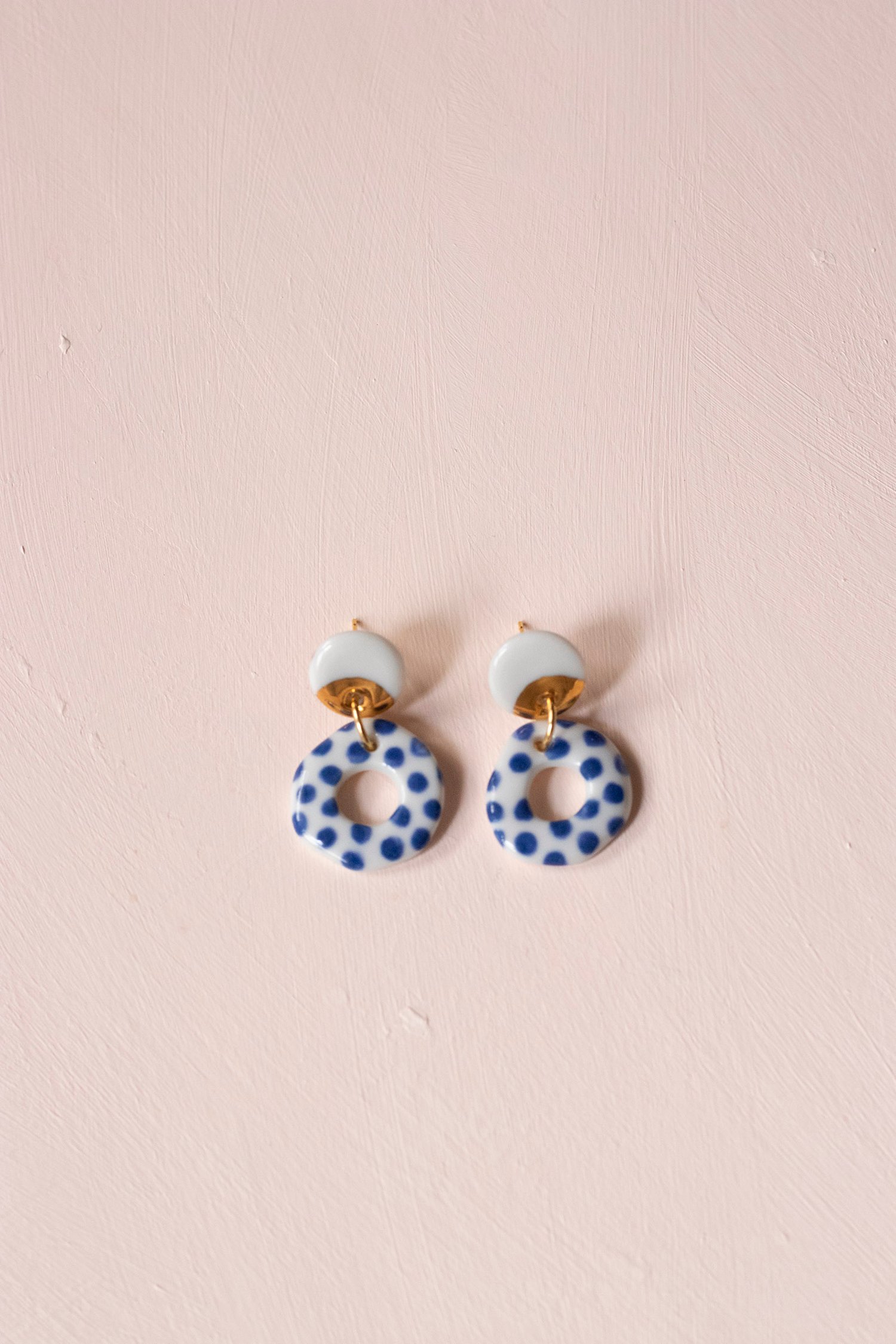 Image of Blue CÉLINE Porcelain Earrings