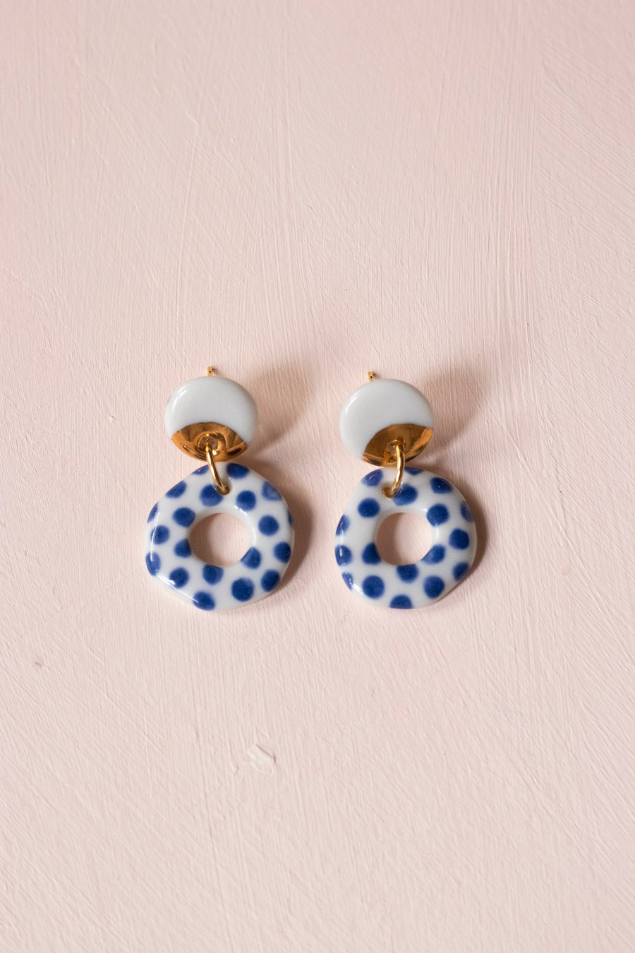 Image of Blue CÉLINE Porcelain Earrings