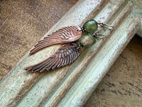 Image 6 of Shimmering Basha bead and solid copper angel wings n40