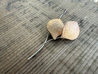 Image 14 of Solid brass leaf and sterling silver earrings n4