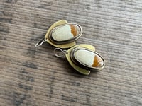 Image 1 of Jasper brass earrings n7