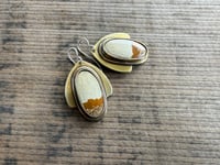 Image 2 of Jasper brass earrings n7