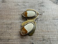 Image 4 of Jasper brass earrings n7
