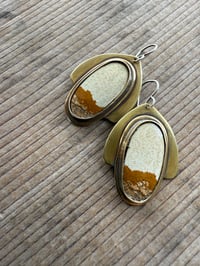 Image 6 of Jasper brass earrings n7