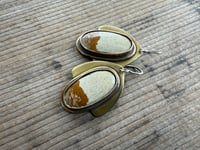 Image 11 of Jasper brass earrings n7