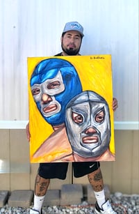 Image 5 of Blue Demon y El Santo Painting 