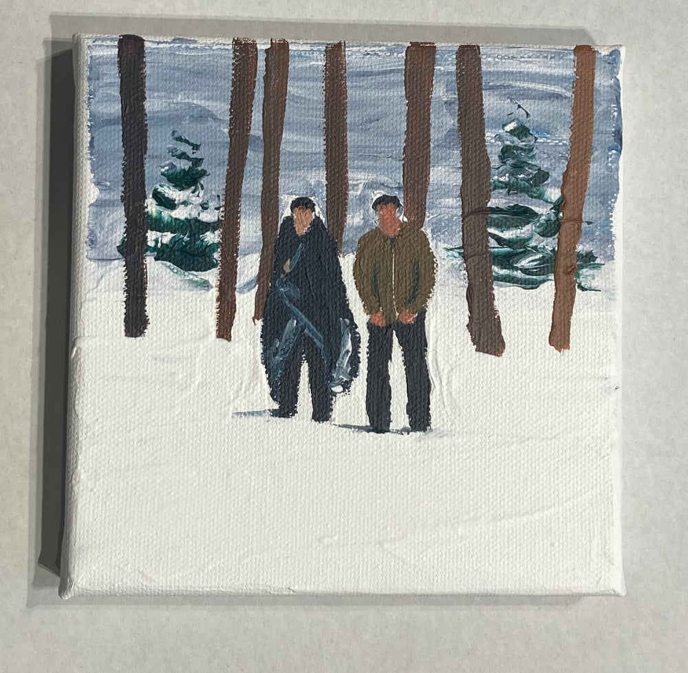Image of Pine barrens 8” x 8” original on canvas 