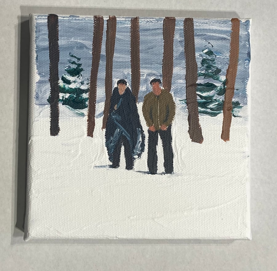 Image of Pine barrens 8” x 8” original on canvas 