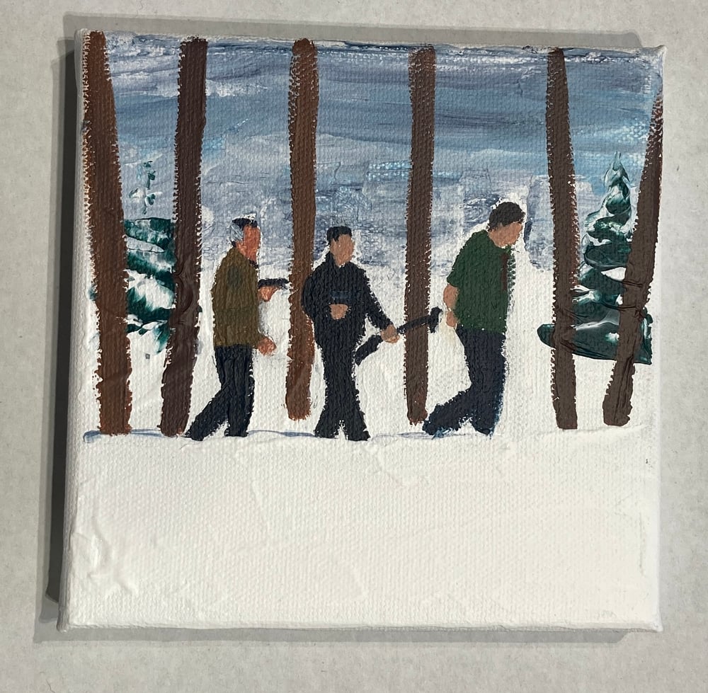 Image of The decorator 8” x 8” original on canvas 