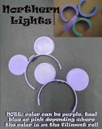 Image 2 of Labubu inspired 3D Printed Mouse Ears Headband with Bow & Secure Tab | Custom Colors