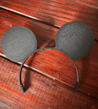 Image 3 of Labubu inspired 3D Printed Mouse Ears Headband with Bow & Secure Tab | Custom Colors