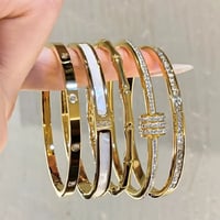 Image 1 of Gold Diamond Bangles