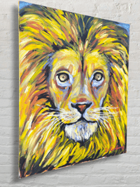 Image 3 of Lion Oil Painting 