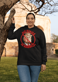 Image 5 of No Kings In America Unisex Crewneck Hoodie
