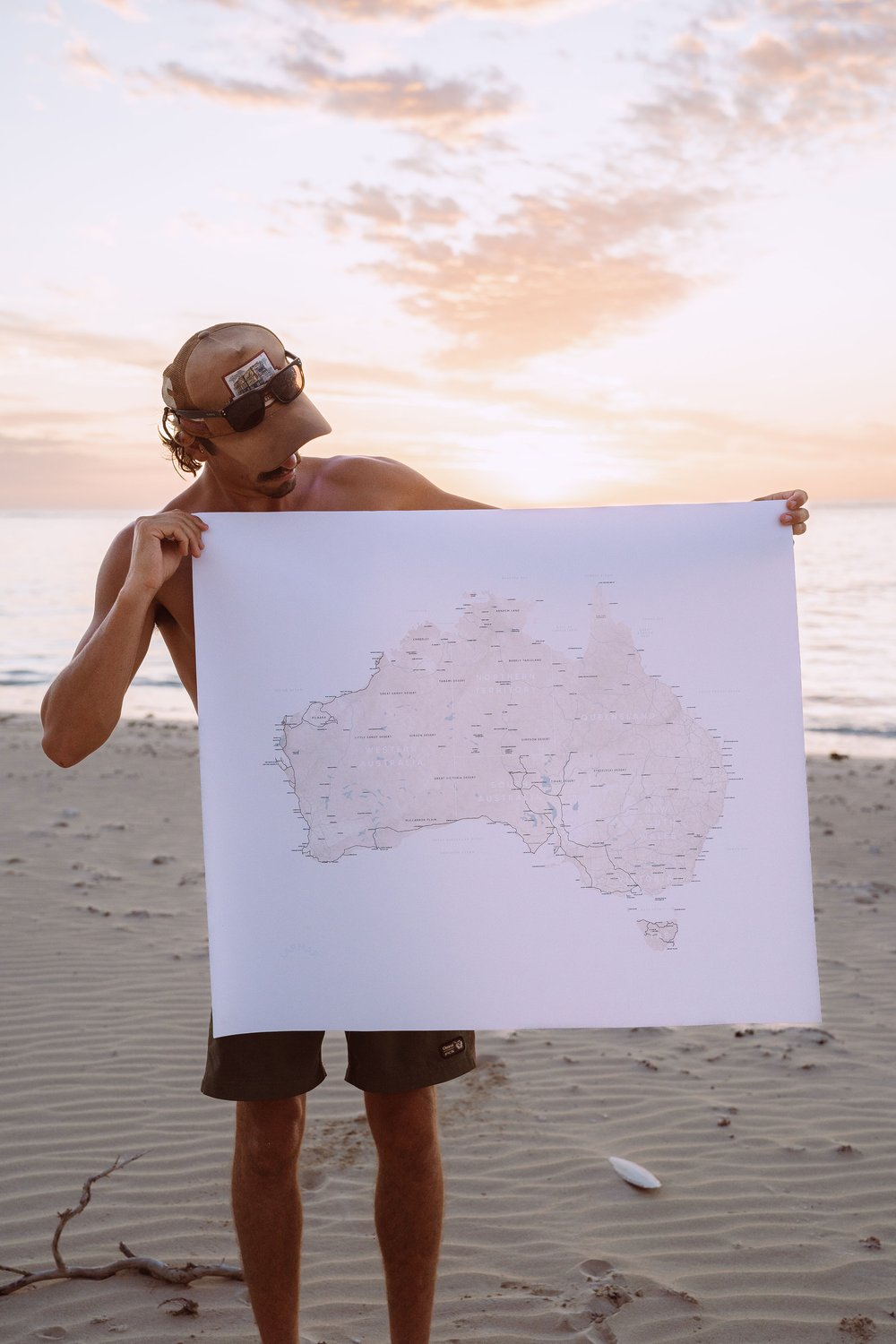 Image of Lapmap - Rolled Canvas Map of Australia