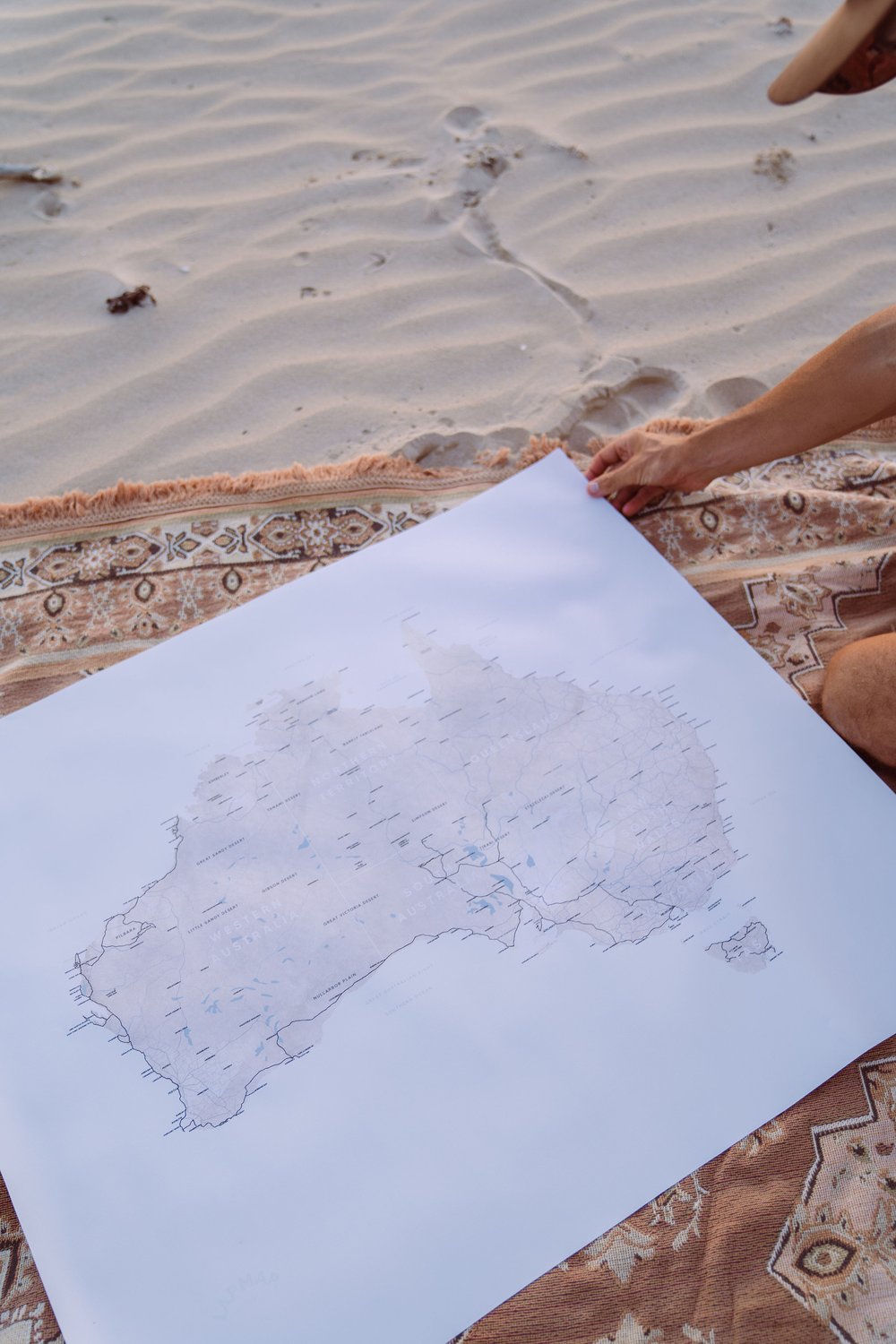 Image of Lapmap - Rolled Canvas Map of Australia