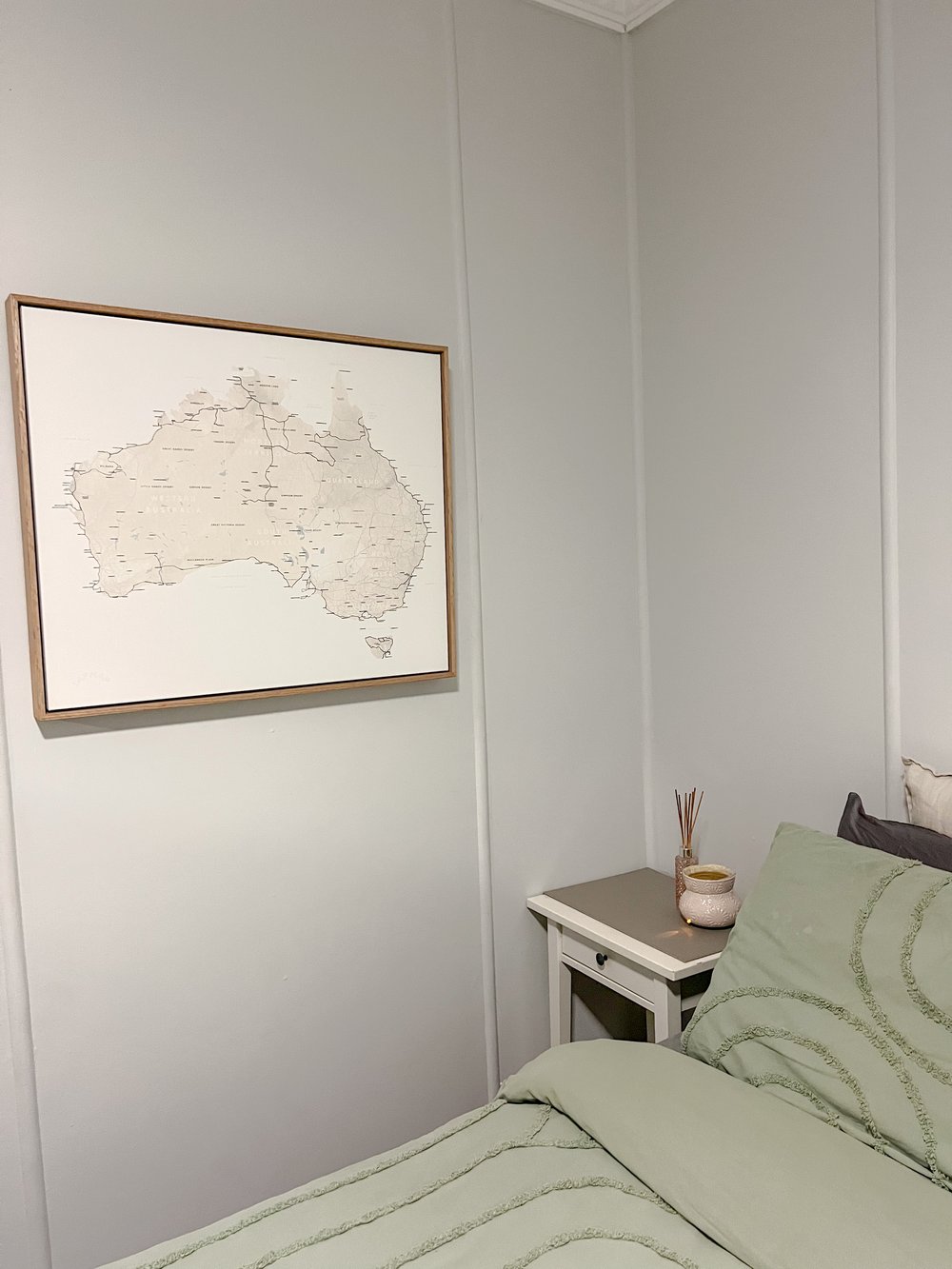 Image of Lapmap - Stretched/Framed Canvas Map of Australia