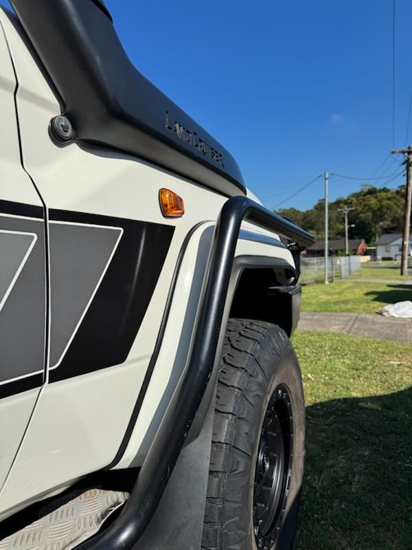 Image of V8 Troopcarrier Front Fibreglass Flares 