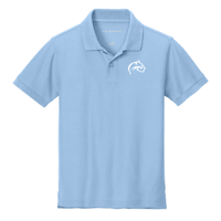 Embroidered Youth Polo - Cloud Blue