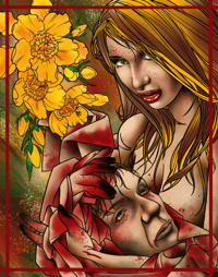 Woman with Yellow Flowers