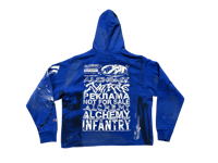 Image 2 of Sade Adu 2pac Black Samurai Akira Black Panther Party custom screen print blue/white hoodie