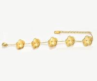 Image 2 of Gold Flower Charm Bracelet