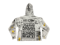Image 2 of Copy of Sade Adu St. Jude Jaguars Kanji art dept  screen print gray/black hoodie