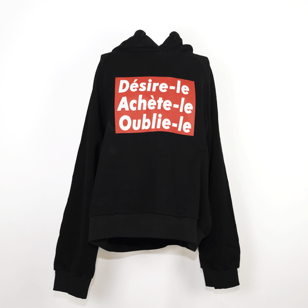 Image of Barbara Kruger, "The Drop" Hoodie | Performa X Item Idem Relaunch