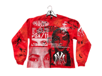 Image 1 of Sade 2pac San Diego State screen print red/black/white sweatshirt