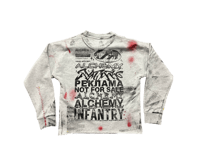 Image 2 of Sade black panther party Infantry war screen print gray/black sweatshirt