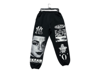 Image 1 of Sade Akira NY screen print black/white sweatpants