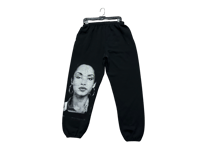 Image 2 of Sade Akira NY screen print black/white sweatpants