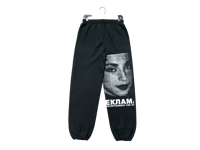 Image 2 of Copy of Sade Akira NY ewing blue devils screen print black/white sweatpants