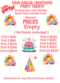 Image 1 of Customized Party Favors/ Treats EMPTY ( NO TREATS INCLUDED)