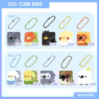Image 3 of Cube Birds Puffy Keychain & Sticker