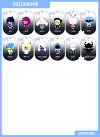 Image 4 of Deltarune Glitter Keytags Keychain & Sticker