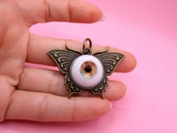 Image 1 of Pop Surreal Butterfly with Eye Pendant