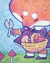Image 3 of Recogiendo setas - Ilustración Original - Lápiz sobre Papel 