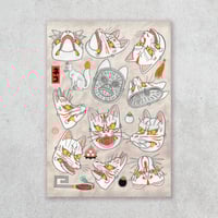 Image 1 of Kitsune Masks Print