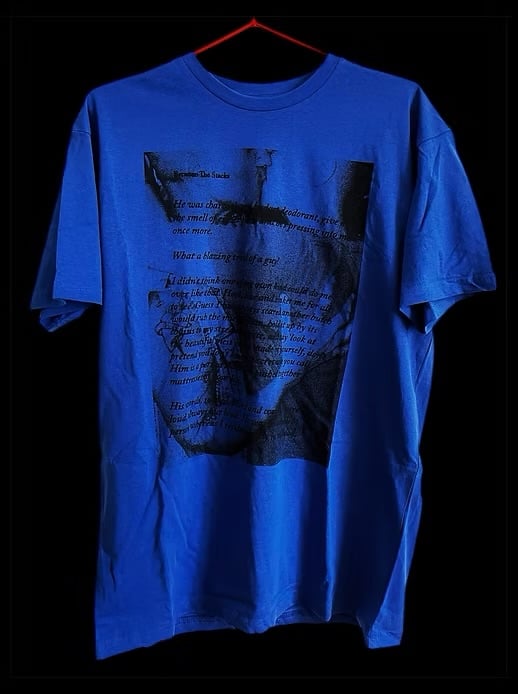 Image of BETWEEN THE STACKS TEE (COBALT) 