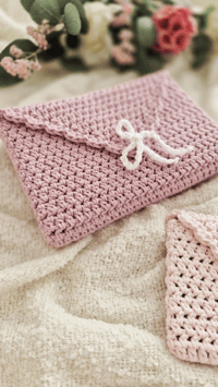 Image 4 of Love Letter Book and Kindle Sleeve Crochet Pattern