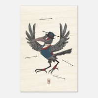 Image 1 of Hunted Raven - Wood print 20x30 cm / 8x12″