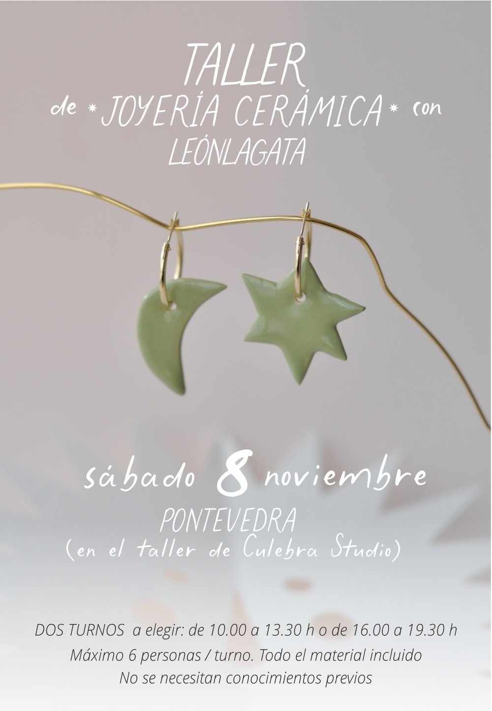 Image of WORKSHOP DE JOYERÍA CERÁMICA. 8 NOVIEMBRE (PONTEVEDRA)