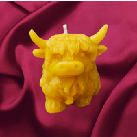 Image 1 of Highland Cow beeswax candle