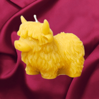Image 2 of Highland Cow beeswax candle