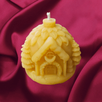 Christmas Ball beeswax candle
