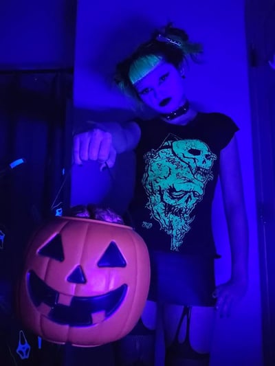 Image of Glow in the dark! - GIMMIE CANDY GHOUL  Mens shirt- LIMITED QUANITY
