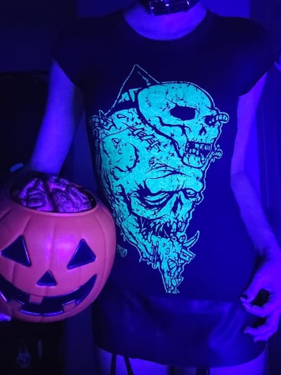 Image of Glow in the dark! - GIMMIE CANDY GHOUL  Mens shirt XLG LAST ONE