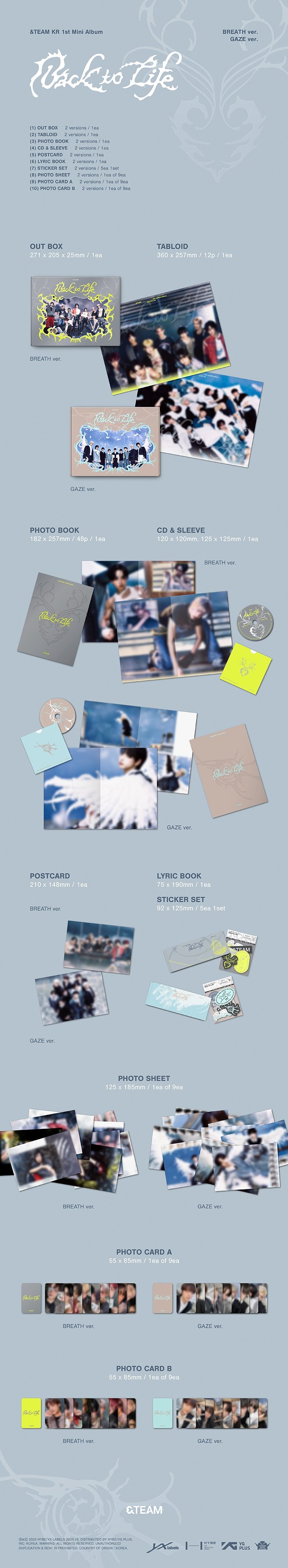 Image of [PRE-ORDER] &TEAM ‘Back To Life’ + Weverse Shop POBs